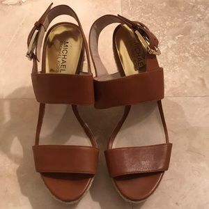 Tan Michael Kors Espadrille Wedges
